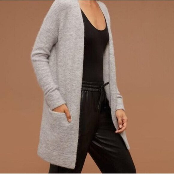 Aritzia Sweaters - ARITZIA | Wilfred Aronson Cardigan Alpaca Wool Blend Beige Gray Sz S